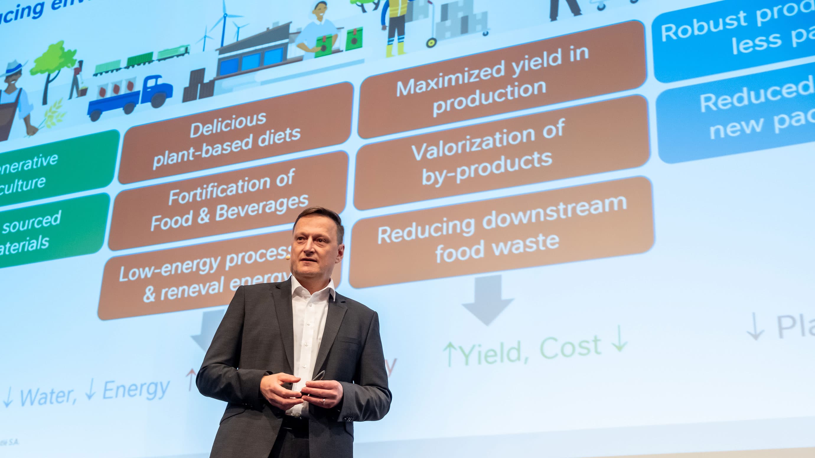 Expert giving a lecture on stage